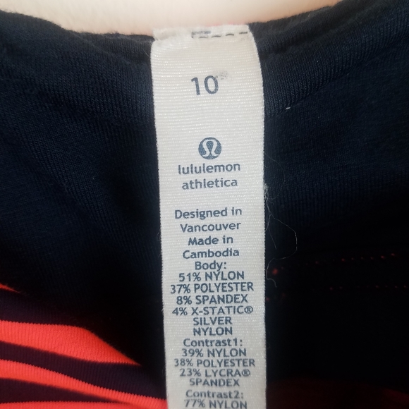 LULULEMON Orange Blue Loose Tank + Bra 10 - Picture 3 of 9